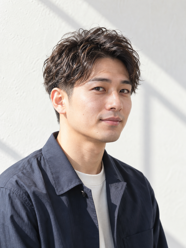 自然な動きのメンズニュアンスパーマ