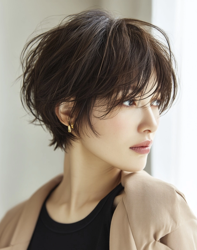 大人の抜け感ショートヘア