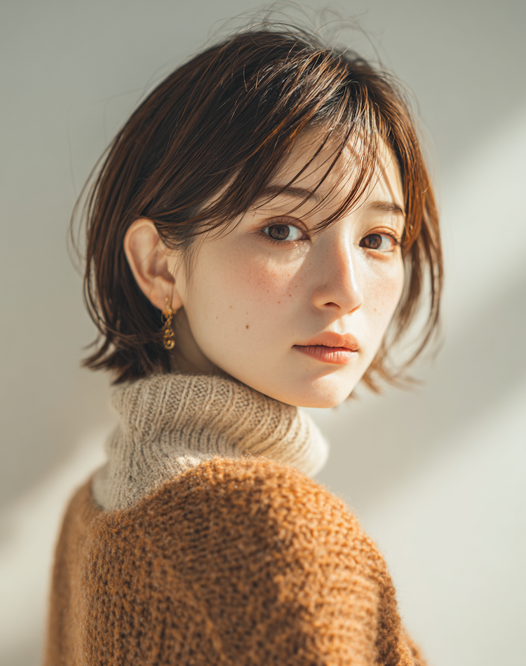 外ハネニュアンスボブ