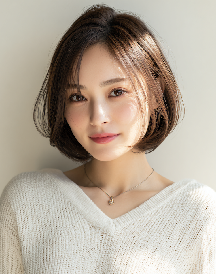 大人かわいい前下がりボブ