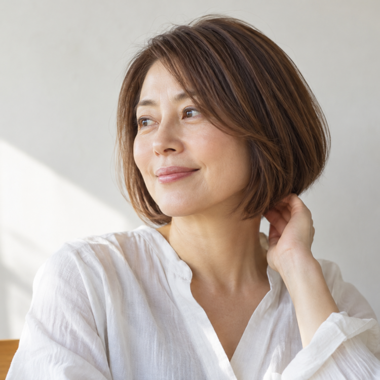 大人女性のブラウンカラーの色味のイメージ